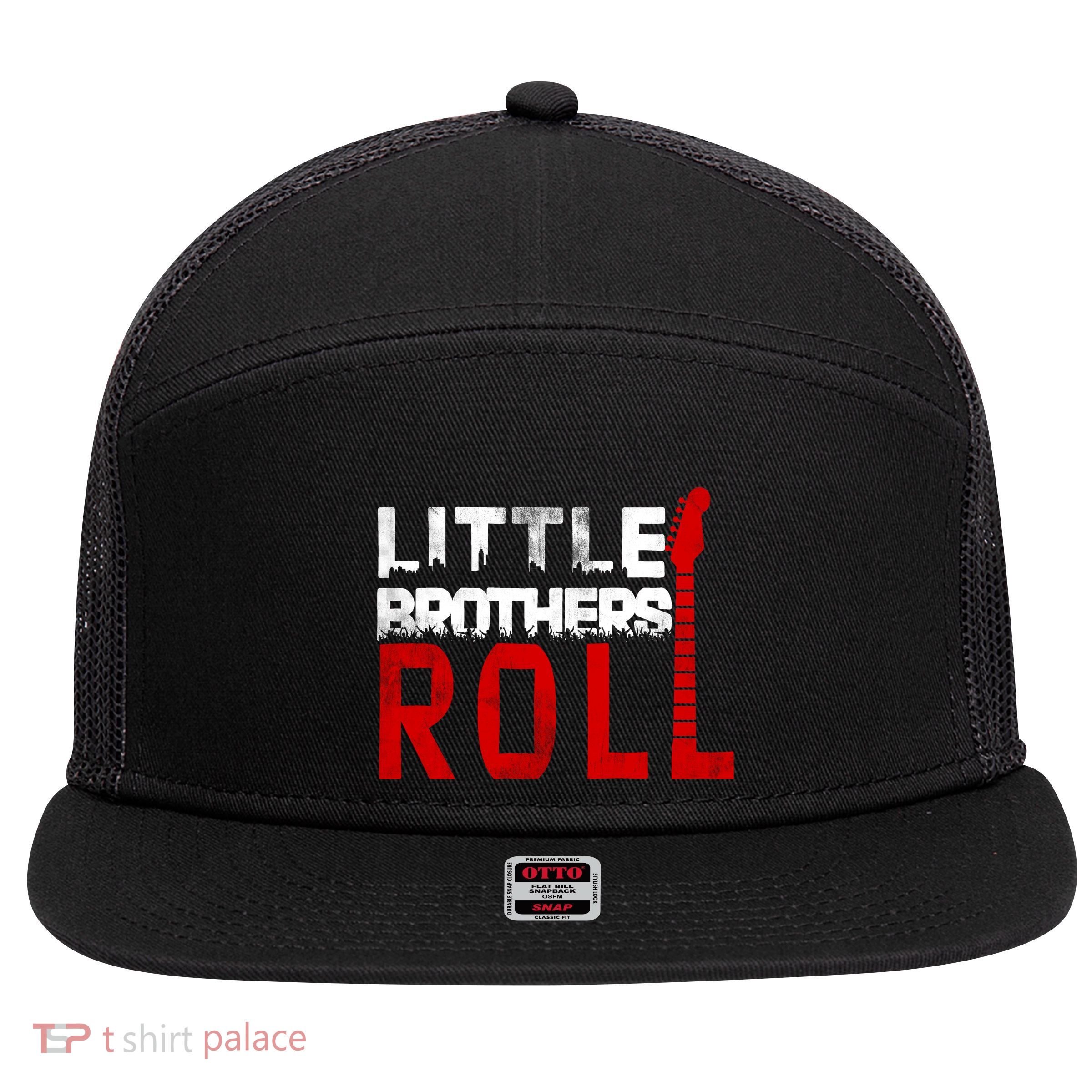 Rock And Roll Little Brothers 7 Panel Mesh Trucker Snapback Hat
