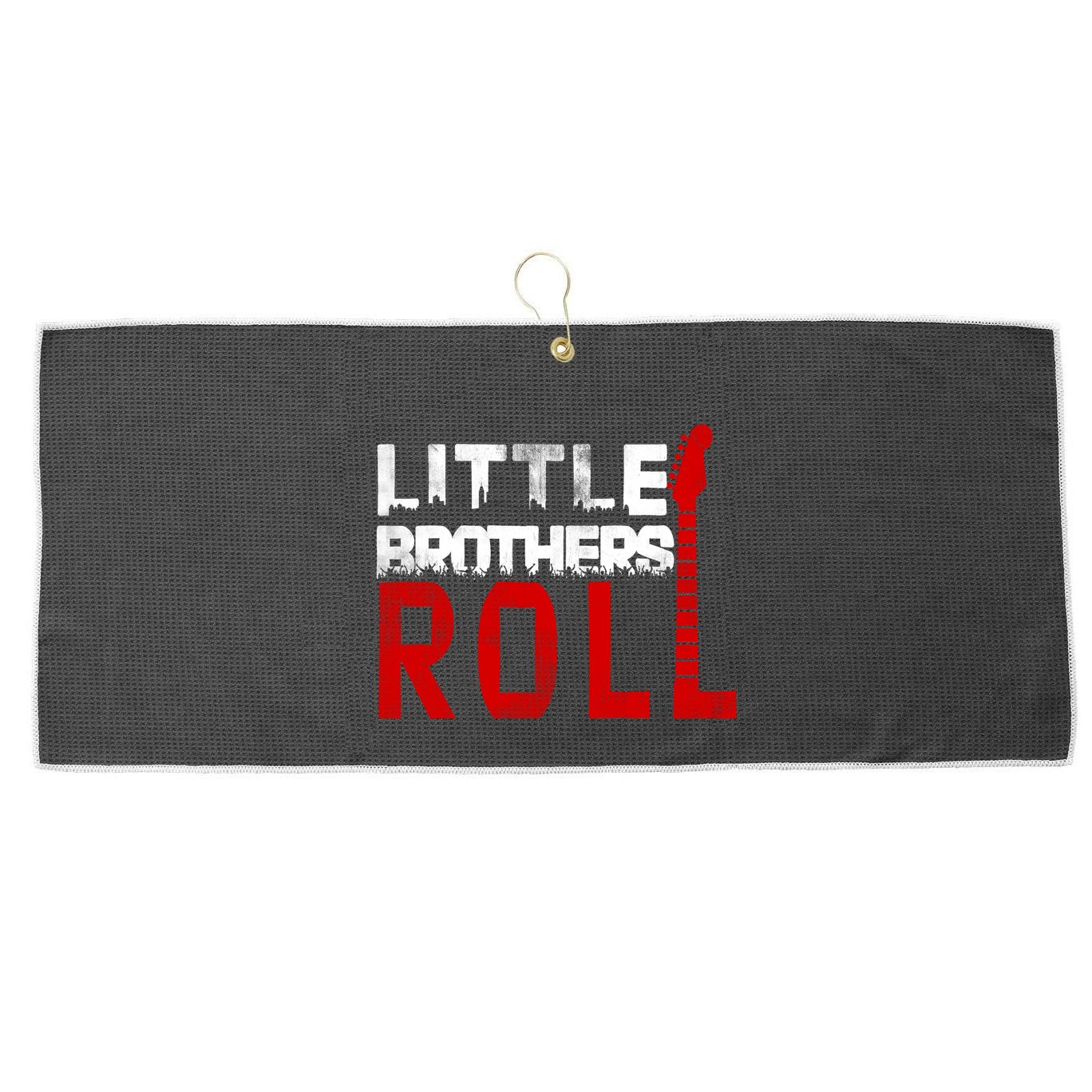 Rock And Roll Little Brothers Large Microfiber Waffle Golf Towel