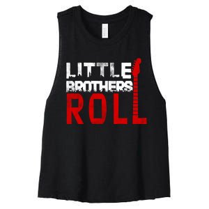 Rock And Roll Little Brothers Women's Racerback Cropped Tank