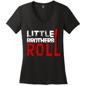 Rock And Roll Little Brothers Women's V-Neck T-Shirt