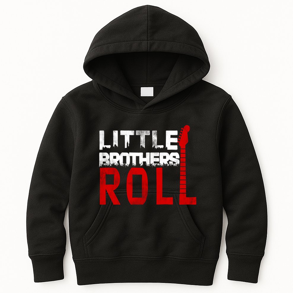 Rock And Roll Little Brothers Kids Hoodie