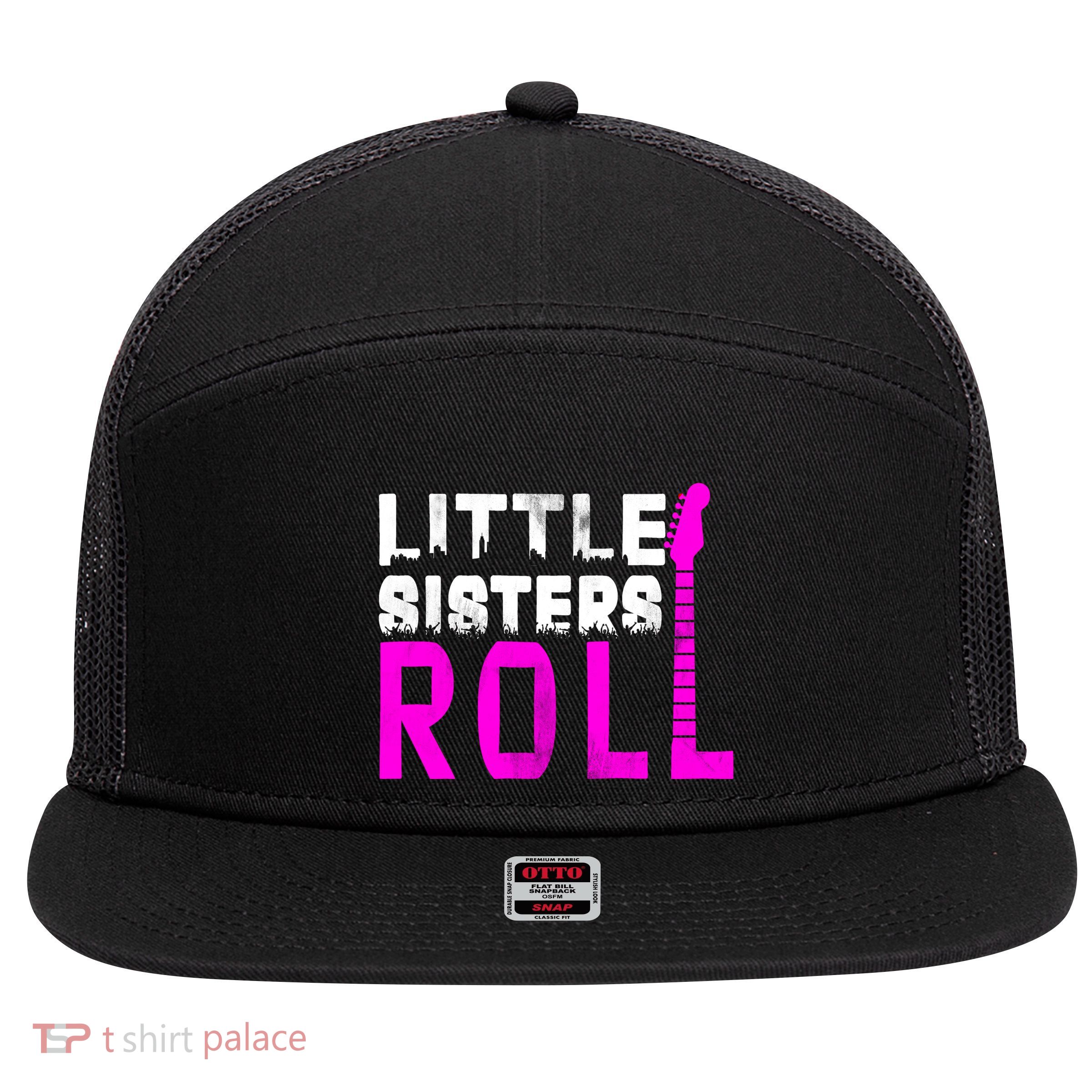 Rock And Roll Little Sisters 7 Panel Mesh Trucker Snapback Hat
