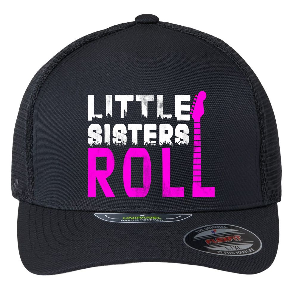 Rock And Roll Little Sisters Flexfit Unipanel Trucker Cap
