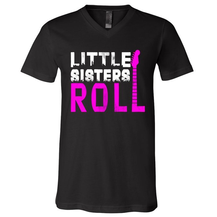 Rock And Roll Little Sisters V-Neck T-Shirt