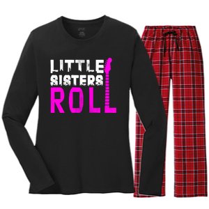 Rock And Roll Little Sisters Women's Long Sleeve Flannel Pajama Set 