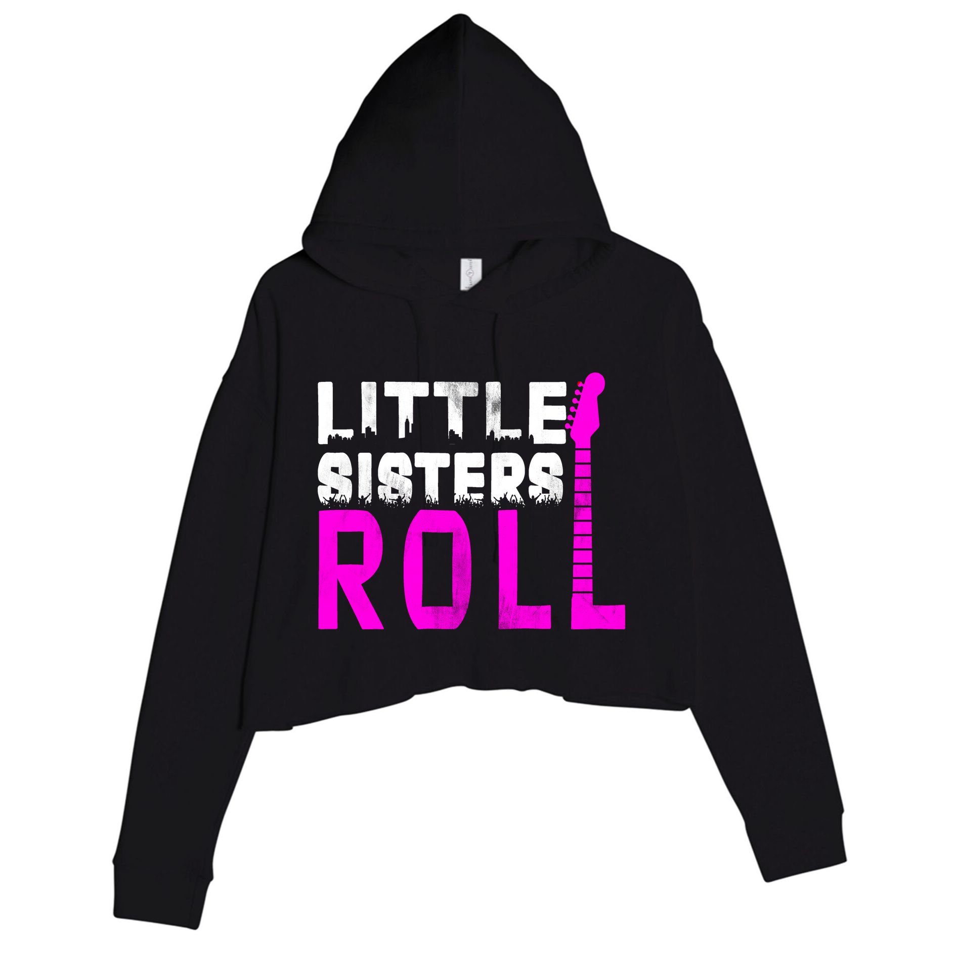 Rock And Roll Little Sisters Crop Fleece Hoodie