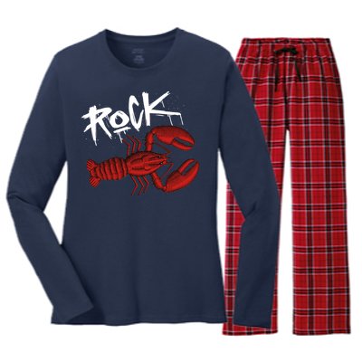 Rock Lobster Women's Long Sleeve Flannel Pajama Set 