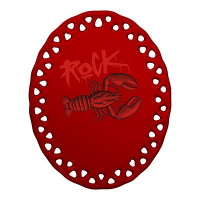 Rock Lobster Ceramic Oval Ornament