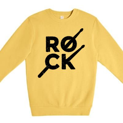 Rock Music Drum Premium Crewneck Sweatshirt