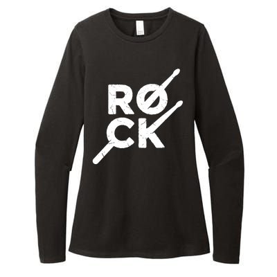 Rock Music Drum Womens CVC Long Sleeve Shirt