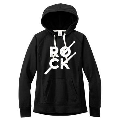 Rock Music Drum Women's Fleece Hoodie