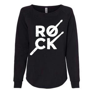 Rock Music Drum Womens California Wash Sweatshirt