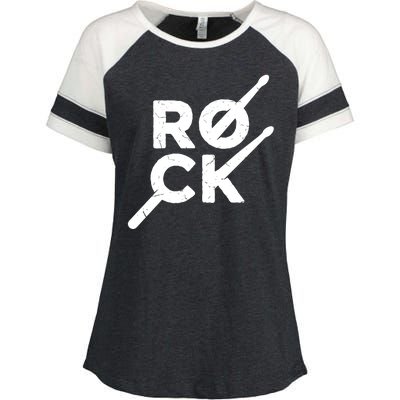 Rock Music Drum Enza Ladies Jersey Colorblock Tee