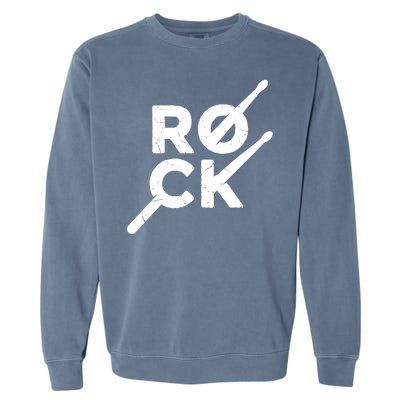 Rock Music Drum Garment-Dyed Sweatshirt