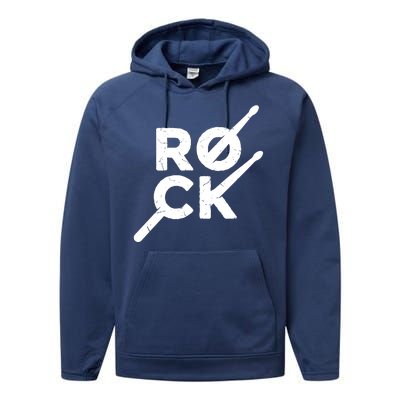 Rock Music Drum Performance Fleece Hoodie