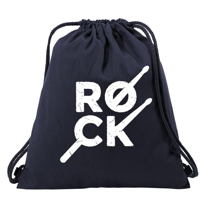 Rock Music Drum Drawstring Bag