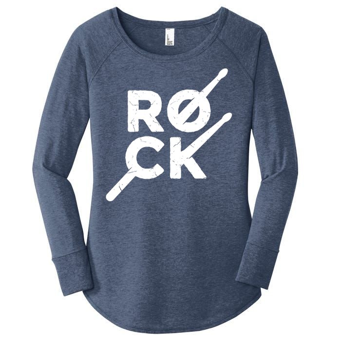 Rock Music Drum Women's Perfect Tri Tunic Long Sleeve Shirt