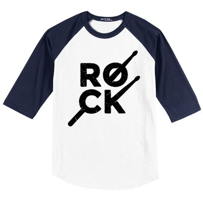 Rock Music Drum Baseball Sleeve Shirt