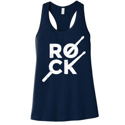 Rock Music Drum Women's Racerback Tank