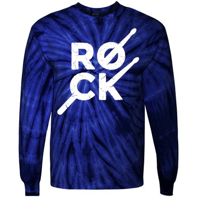 Rock Music Drum Tie-Dye Long Sleeve Shirt