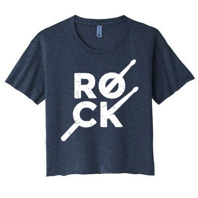 Rock Music Drum Women's Crop Top Tee