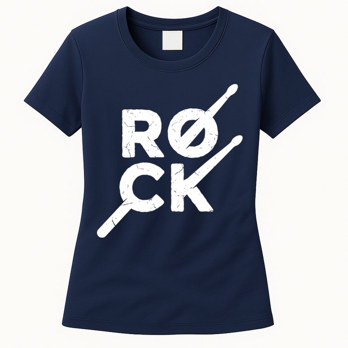 Rock Music Drum Womens T-Shirt