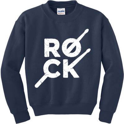 Rock Music Drum Kids Sweatshirt