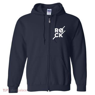 Rock Music Drum Full Zip Hoodie