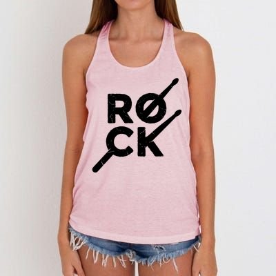 Rock Music Drum Women's Knotted Racerback Tank