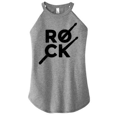 Rock Music Drum Women's Perfect Tri Rocker Tank