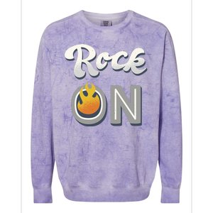 Rock On Flame Colorblast Crewneck Sweatshirt