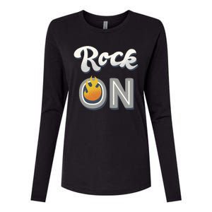 Rock On Flame Womens Cotton Relaxed Long Sleeve T-Shirt