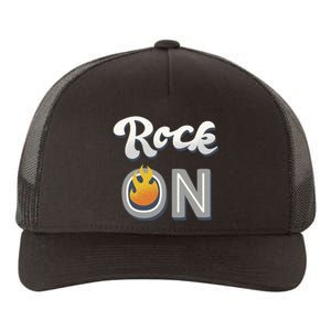 Rock On Flame Yupoong Adult 5-Panel Trucker Hat