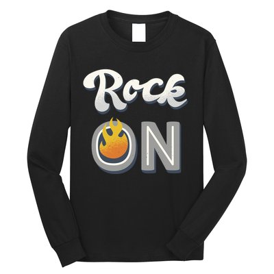Rock On Flame Long Sleeve Shirt