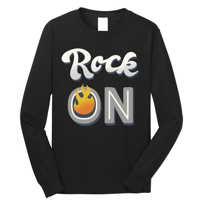 Rock On Flame Long Sleeve Shirt