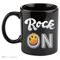 Rock On Flame 11oz C Handle Ceramic Mug