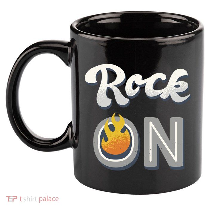 Rock On Flame 11oz C Handle Ceramic Mug