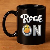 Rock On Flame 11oz C Handle Ceramic Mug