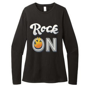 Rock On Flame Womens CVC Long Sleeve Shirt