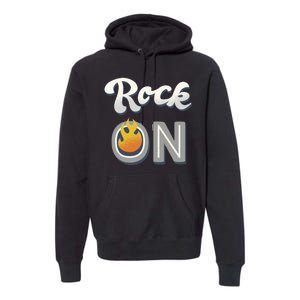 Rock On Flame Premium Hoodie