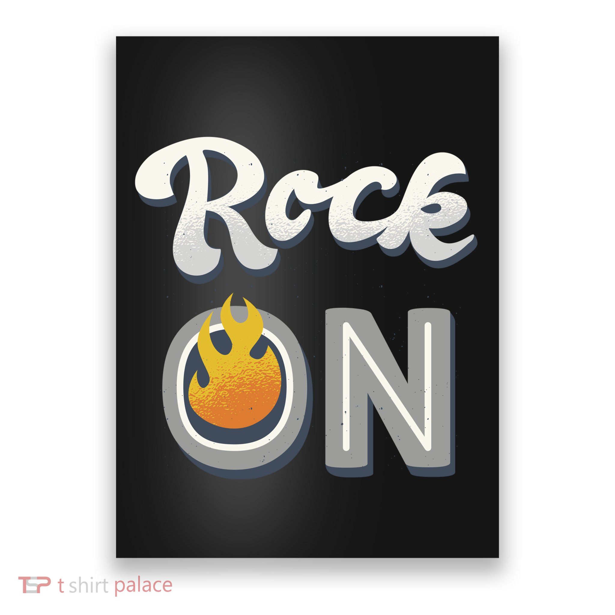 Rock On Flame Poster