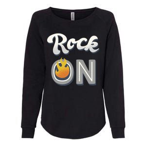 Rock On Flame Womens California Wash Sweatshirt