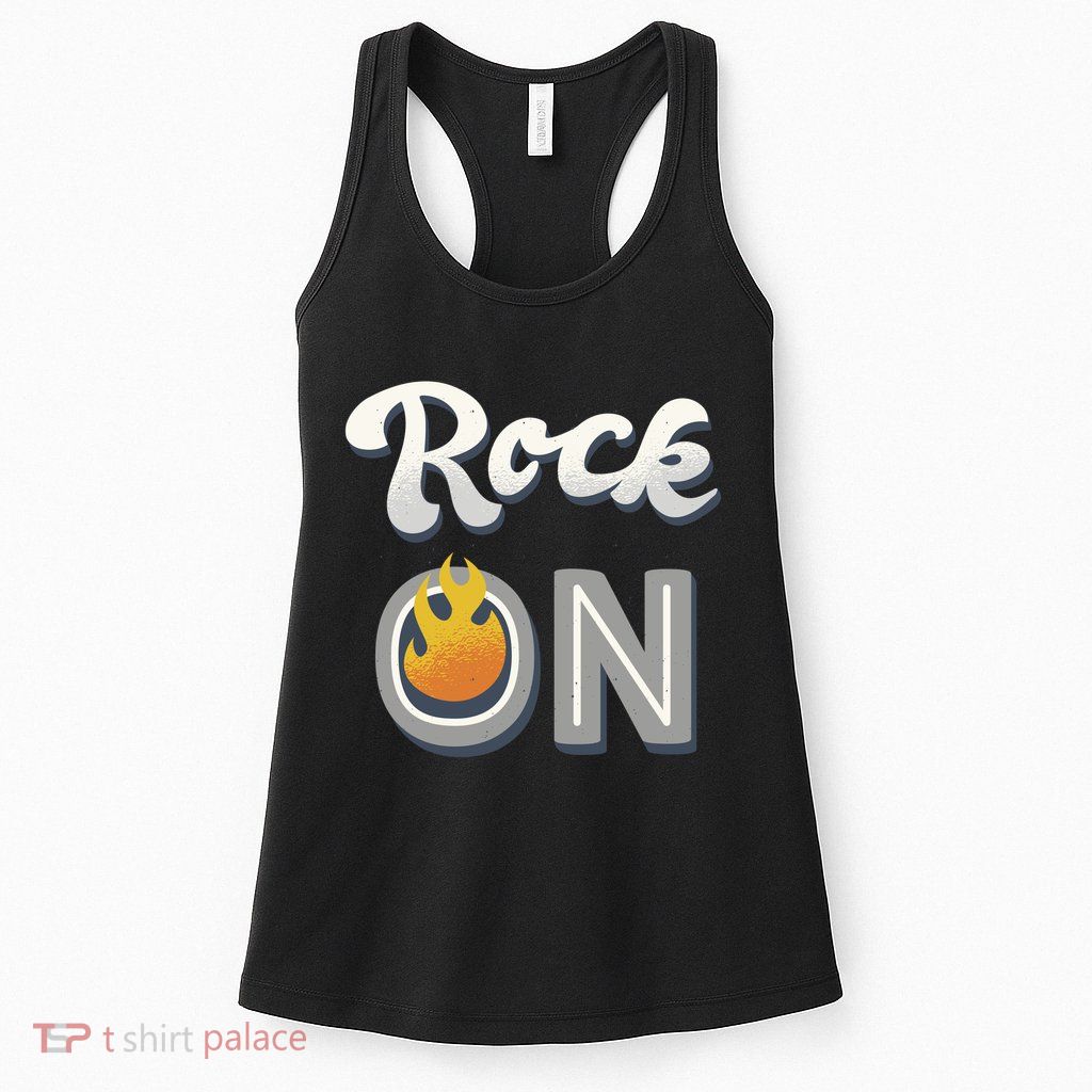 Rock On Flame Womens Tank Top