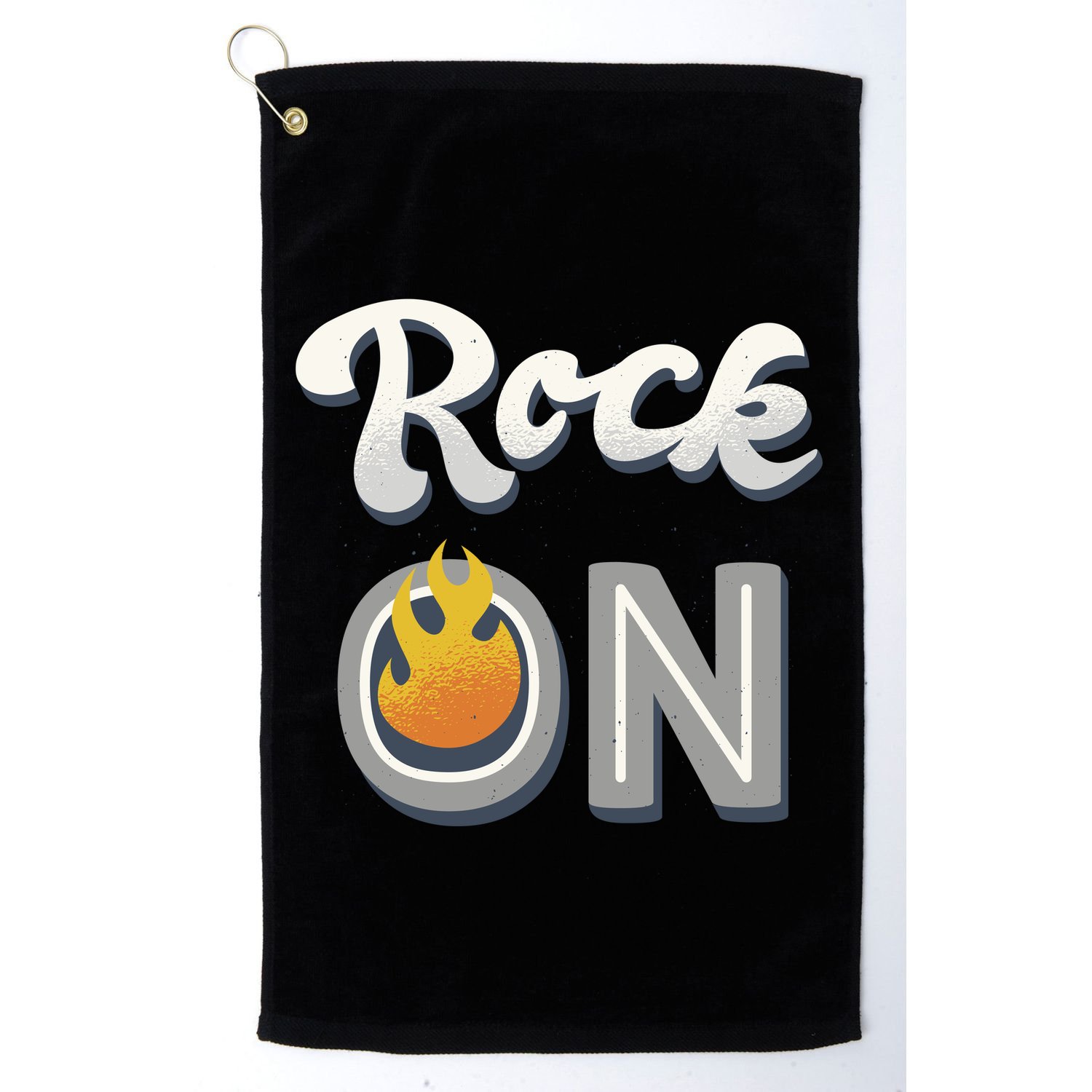 Rock On Flame Golf Towel