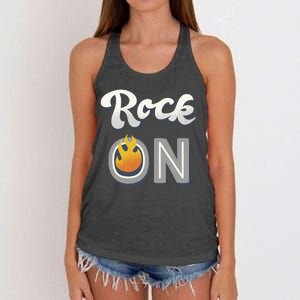 Rock On Flame Women's Knotted Racerback Tank