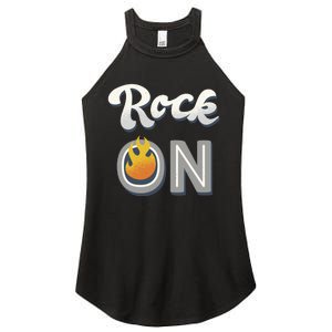 Rock On Flame Women's Perfect Tri Rocker Tank