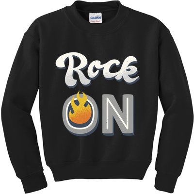 Rock On Flame Kids Sweatshirt