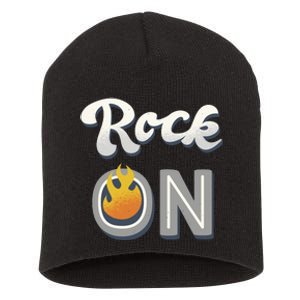 Rock On Flame Short Acrylic Beanie