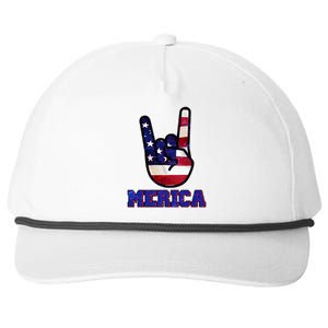 Rock On Merica Snapback Five-Panel Rope Hat