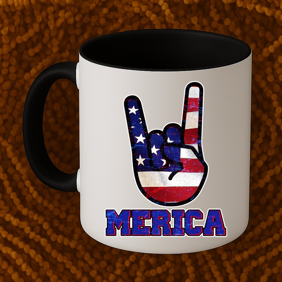Rock On Merica Mug